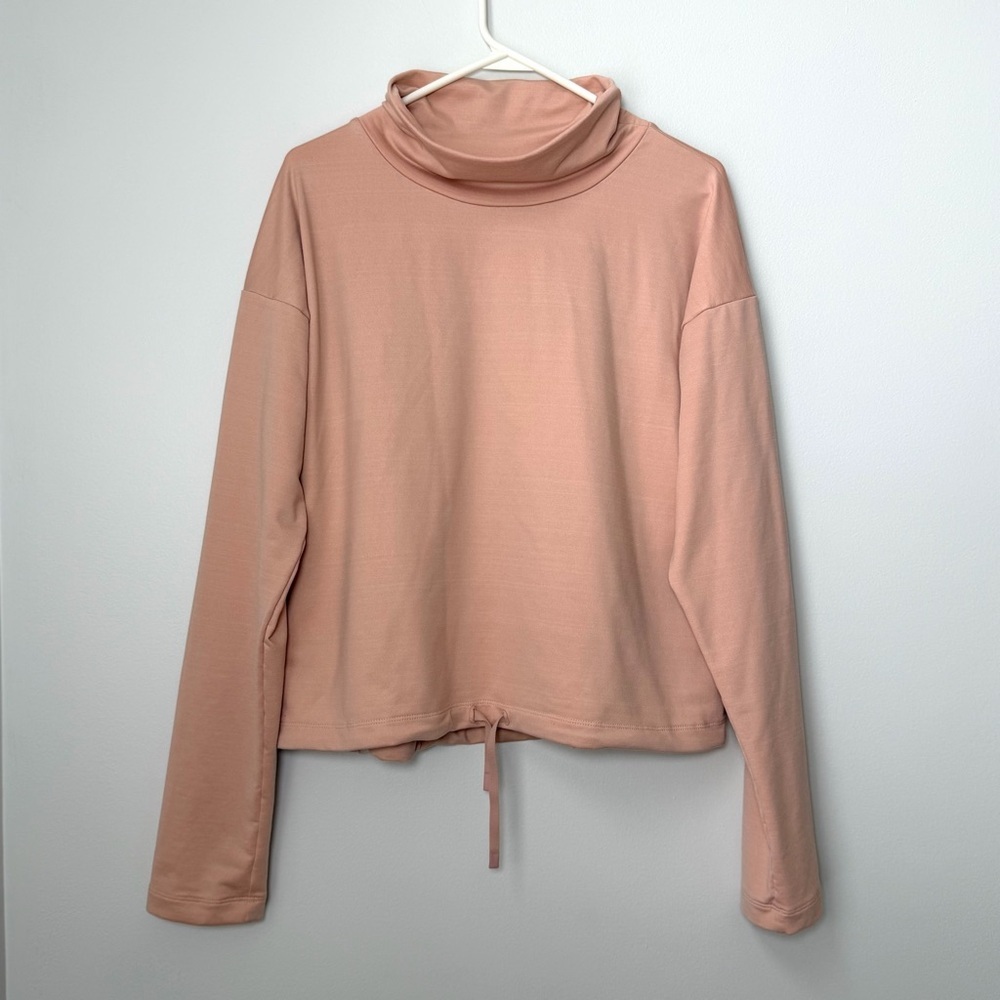 REI Take Your Time Light Pink Sweatshirt with Tie Waist Size Large